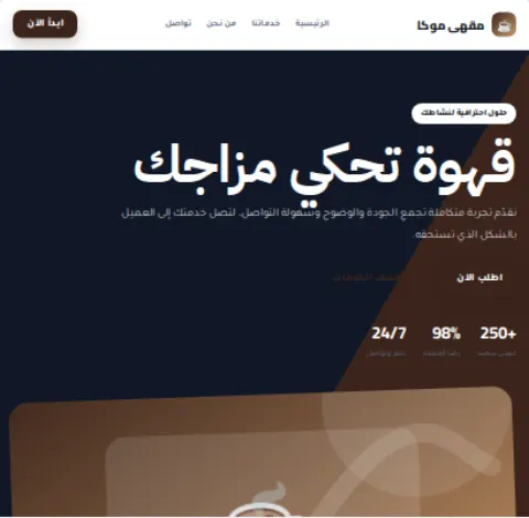 قالب مقهى موكا من محرر راصد صفحات