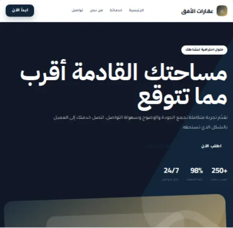 قالب عقارات الأفق من محرر راصد صفحات